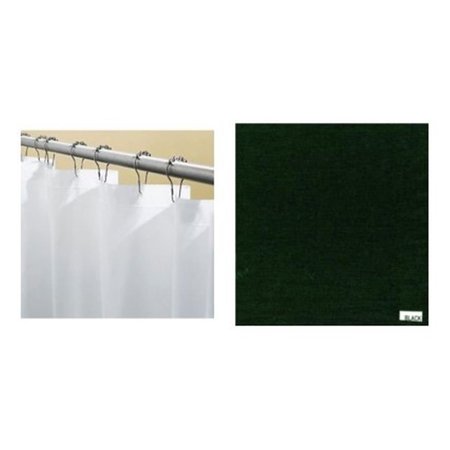 CARNATION HOME FASHIONS SC-84-16 72 in. x 84 in. Vinyl Shower Curtain Liner - Black CA79616